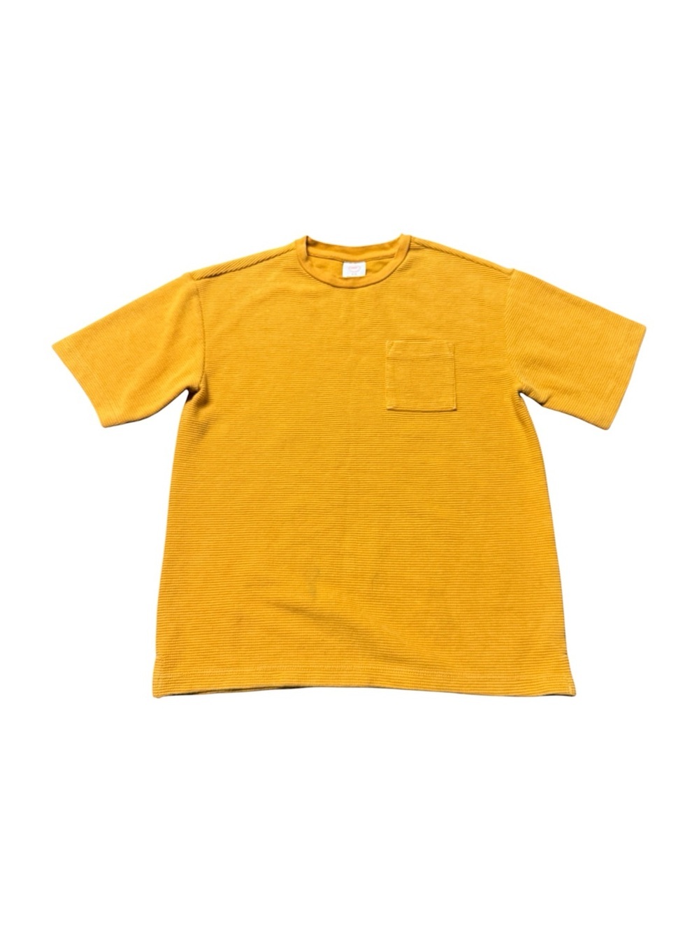 Wonder Nation Boys Mustard Ribbed Pocket Tee Size 8